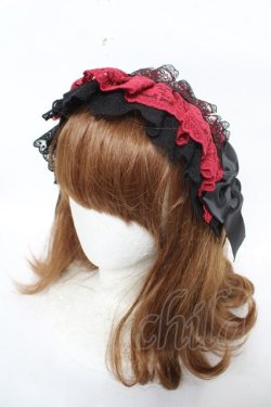 画像1: Morun x Muuna Stoik / Libraヘッドドレス  ブラック×レッド Y-26-03-12-042-LO-ZA-SZ-ZS