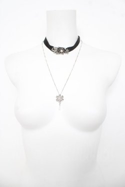 画像2: axes femme / スノークリスタルチョーカー  シルバー Y-26-03-12-006-AX-AC-SZ-ZI