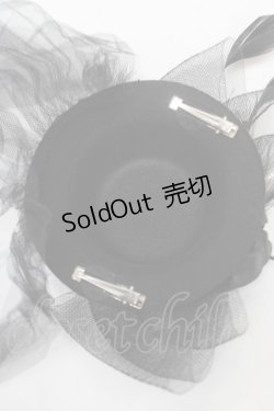 画像4: Atelier Beatrice / コヴェールミニハット  黒 Y-26-03-12-043-GO-AC-SZ-ZY