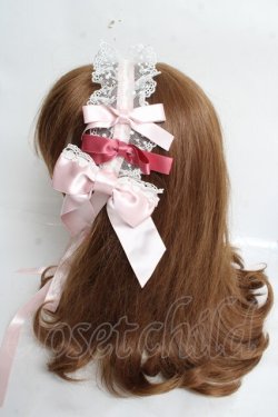 画像2: BABY, THE STARS SHINE BRIGHT / Eternal Ribbon Featheryヘッドドレス  ピンク Y-26-03-12-050-BA-AC-SZ-ZS