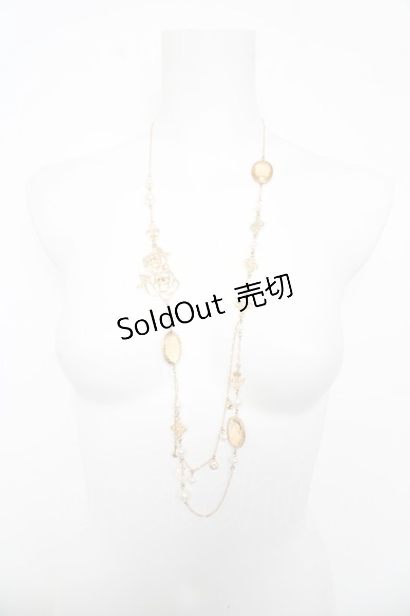 画像2: axes femme / 透かしバラ×ビジューネックレス  ゴールド Y-26-03-12-002-AX-AC-SZ-ZI (2)