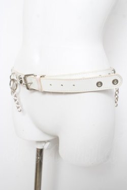 画像2: SEX POT ReVeNGe / チェーン付きスカルリングベルト  白 Y-26-03-12-019-SP-ZA-SZ-ZS