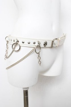 画像3: SEX POT ReVeNGe / チェーン付きスカルリングベルト  白 Y-26-03-12-019-SP-ZA-SZ-ZS