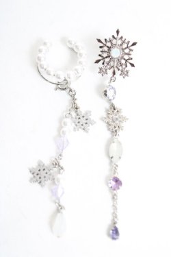 画像1: axes femme / スノークリスタルイヤリング  シルバー Y-26-03-12-003-AX-AC-SZ-ZI