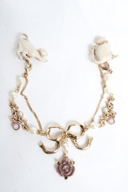 画像1: axes femme / リボンキャット襟クリップ  ゴールド Y-26-03-12-004-AX-AC-SZ-ZI