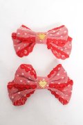 Angelic Pretty / ときめきリボンクリップSet  赤 Y-26-03-12-025-AP-AC-SZ-ZY