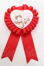 画像1: Angelic Pretty / Heartfulリリカルバニーロゼッタブローチ  レッド Y-26-03-12-027-AP-ZA-SZ-ZS (1)