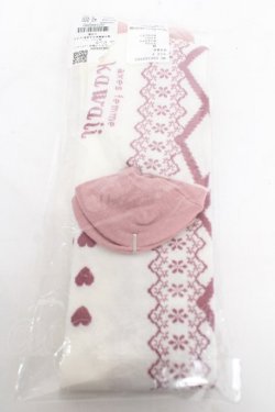 画像2: axes femme kawaii / レースアップ柄オーバーニー  ピンク Y-26-03-12-028-AX-ZA-SZ-ZS