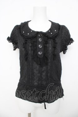 画像1: Angelic Pretty / フェアリーエアリーブラウス  黒 Y-26-03-13-001-AP-BL-SZ-ZY