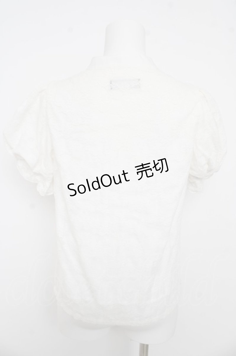 画像2: evelyn / チョーカーリボンレースTP  オフシロ Y-26-03-13-050-LO-BL-SZ-ZS (2)