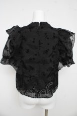 画像2: evelyn / フロッキーリボンブラウス F 黒 Y-26-03-13-052-LO-BL-SZ-ZS (2)