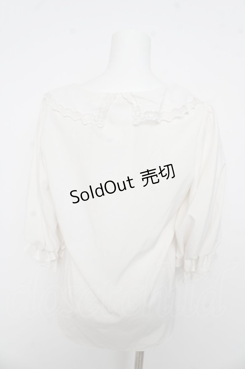 画像2: axes femme POETIQUE / レース襟ブラウス M オフ Y-26-03-13-005-AX-BL-SZ-ZS (2)