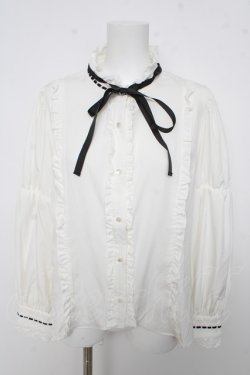 画像1: Eri Aino's collaboration / シャーロットの水曜日ブラウス 3L 白 Y-26-03-13-056-LO-BL-SZ-ZY