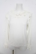 axes femme kawaii / フリルリボンカットプル M 白 Y-26-03-13-006-AX-TO-SZ-ZY