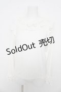 axes femme kawaii / フリルリボンカットプル M 白 Y-26-03-13-006-AX-TO-SZ-ZY