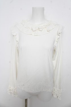 画像1: axes femme kawaii / フリルリボンカットプル M 白 Y-26-03-13-006-AX-TO-SZ-ZY