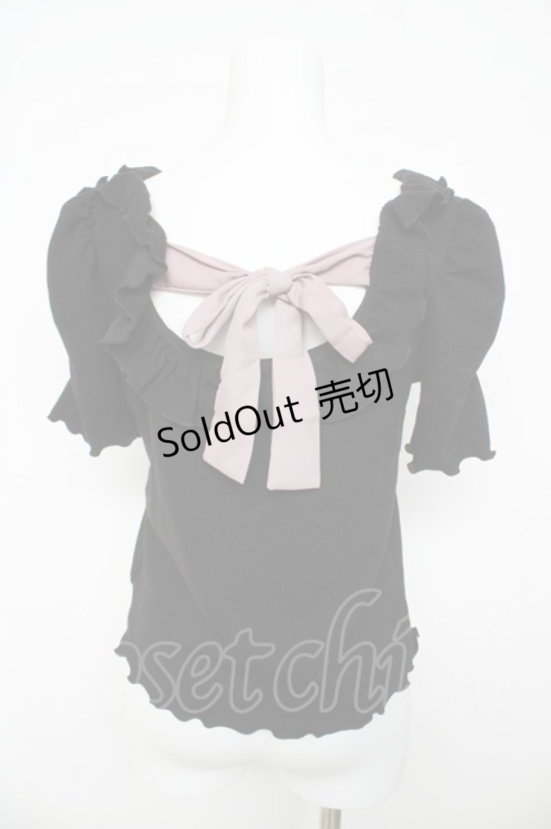 画像2: Ank Rouge / バックリボントップス M 黒 Y-26-03-13-059-CA-TO-SZ-ZY (2)