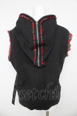 画像2: h.ANARCHY / 蜘蛛ptノースリーブパーカー  黒/赤 Y-26-03-13-062-HN-TO-SZ-ZY (2)