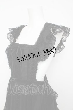 画像3: MIHO MATSUDA / エプロン付きレースフロッキーptスカート M 黒 Y-26-03-13-067-GO-SK-SZ-ZY