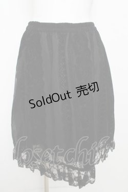 画像4: MIHO MATSUDA / エプロン付きレースフロッキーptスカート M 黒 Y-26-03-13-067-GO-SK-SZ-ZY