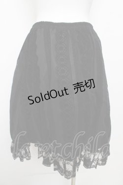 画像5: MIHO MATSUDA / エプロン付きレースフロッキーptスカート M 黒 Y-26-03-13-067-GO-SK-SZ-ZY