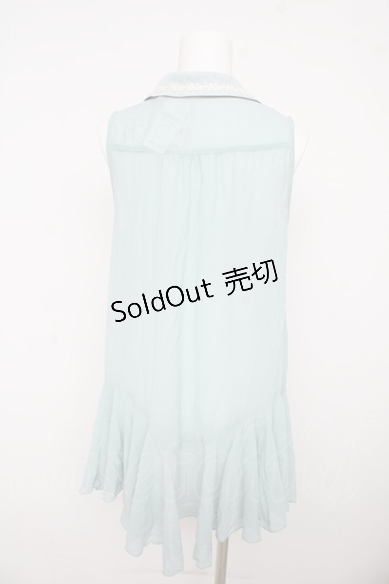 画像2: axes femme / 刺繍入襟付チュニック M グリーン Y-26-03-13-069-AX-OP-SZ-ZY (2)