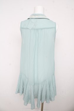 画像2: axes femme / 刺繍入襟付チュニック M グリーン Y-26-03-13-069-AX-OP-SZ-ZY