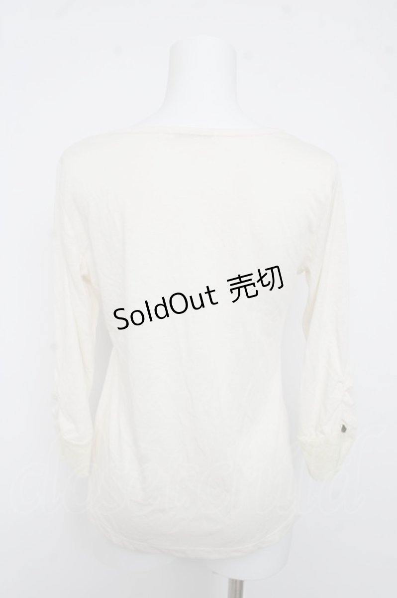 画像2: axes femme / ビジュー付きカットソー M 生成り Y-26-03-13-007-AX-TO-SZ-ZY (2)