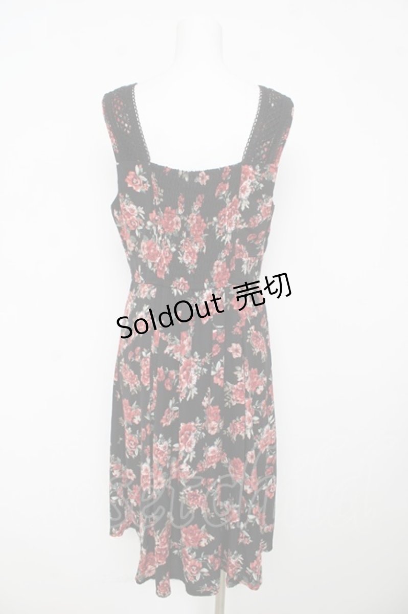 画像2: axes femme / クラシック花柄ジャンスカ M 黒 Y-26-03-13-070-AX-OP-SZ-ZY (2)