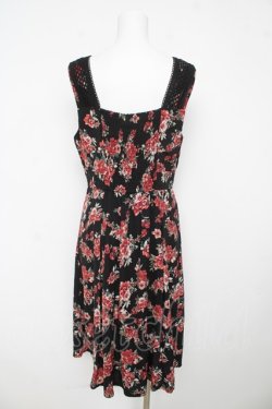 画像2: axes femme / クラシック花柄ジャンスカ M 黒 Y-26-03-13-070-AX-OP-SZ-ZY