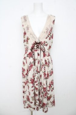 画像1: axes femme / クラシック花柄ジャンスカ M 生成り Y-26-03-13-071-AX-OP-SZ-ZY