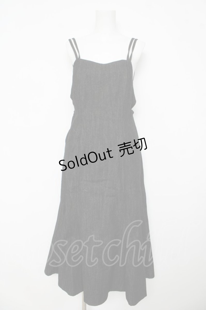 画像1: axes femme / バックリボンキャミワンピース F 黒 Y-26-03-13-074-AX-OP-SZ-ZY (1)