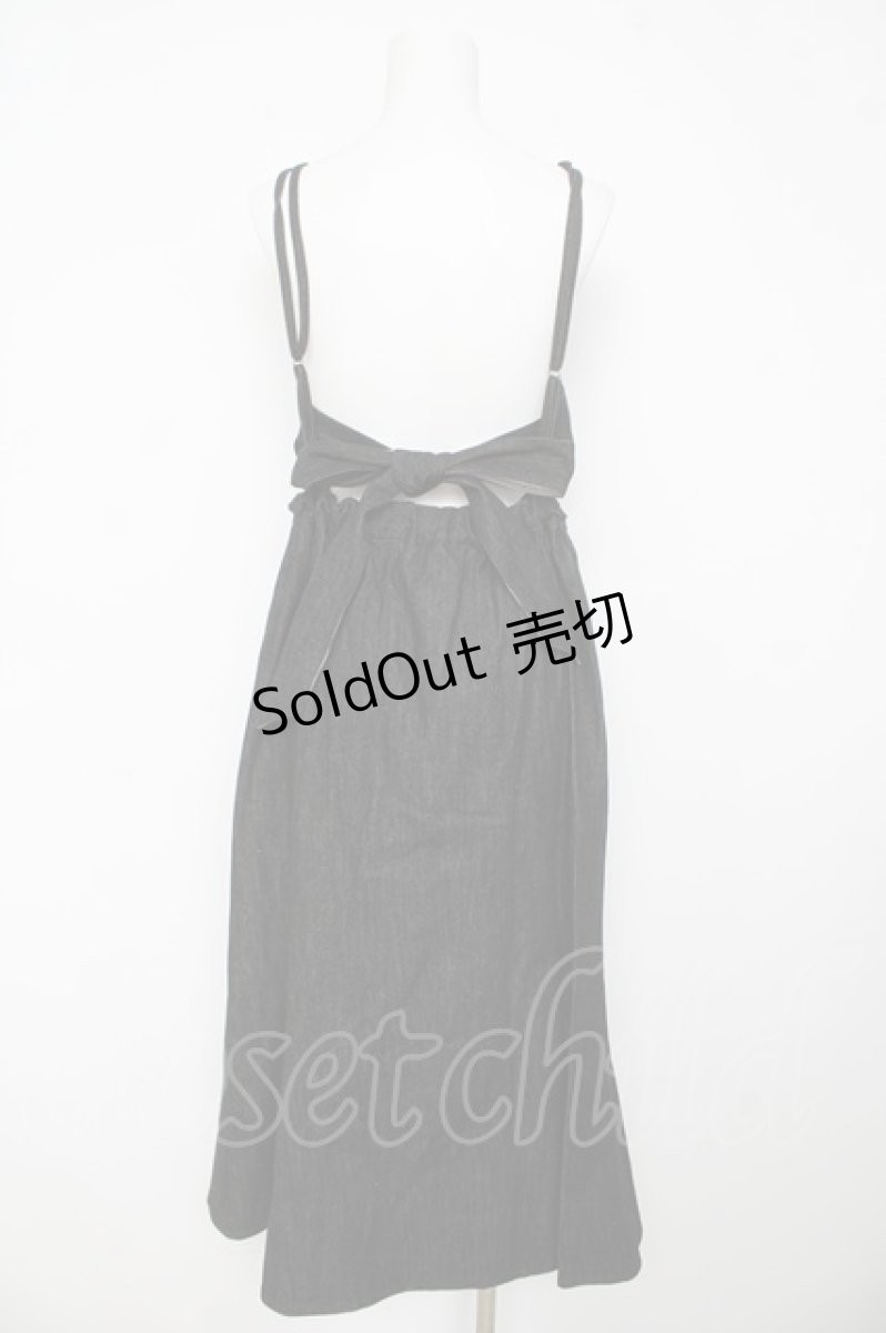 画像2: axes femme / バックリボンキャミワンピース F 黒 Y-26-03-13-074-AX-OP-SZ-ZY (2)