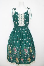 画像1: axes femme / ミックスフルーツ柄ワンピース M グリーン Y-26-03-13-077-AX-OP-SZ-ZY (1)