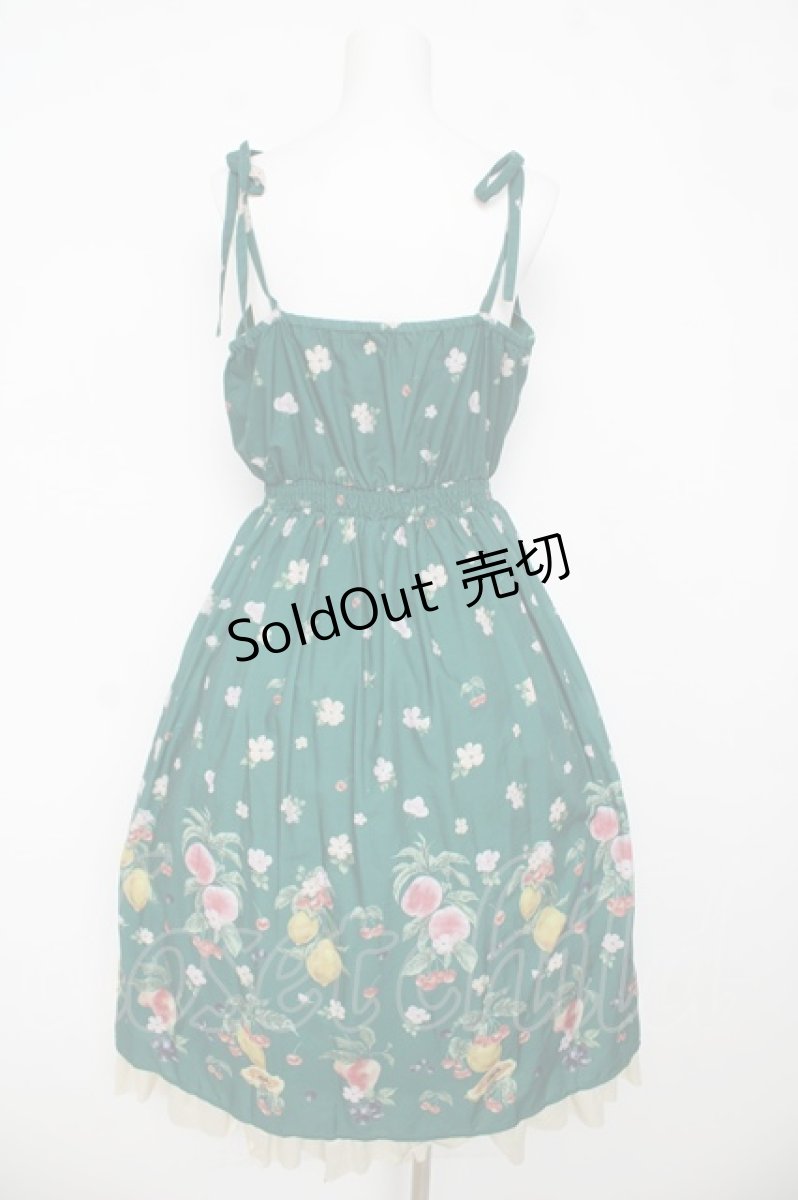 画像2: axes femme / ミックスフルーツ柄ワンピース M グリーン Y-26-03-13-077-AX-OP-SZ-ZY (2)