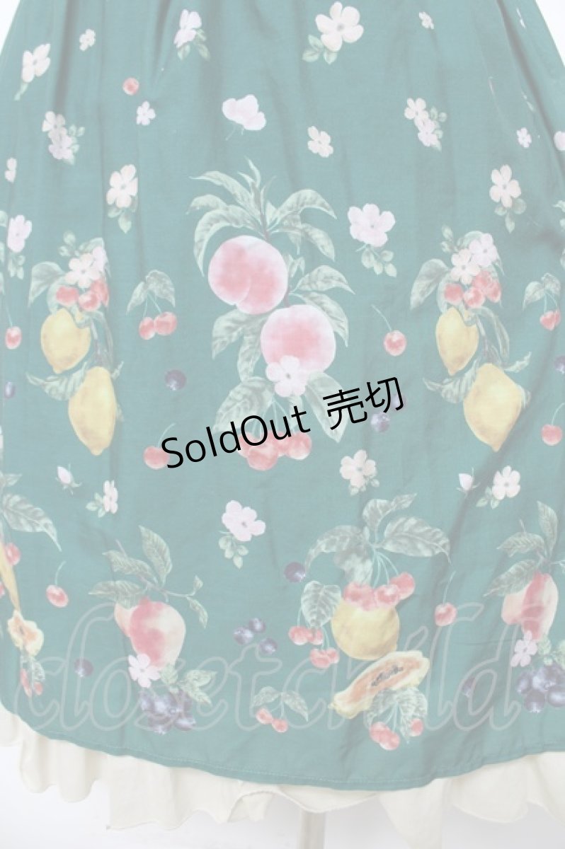 画像3: axes femme / ミックスフルーツ柄ワンピース M グリーン Y-26-03-13-077-AX-OP-SZ-ZY (3)