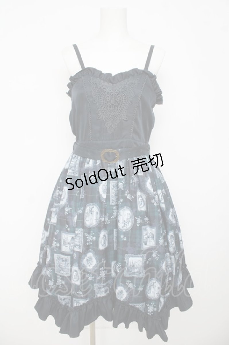 画像1: axes femme POETIQUE / ゴシックフレームワンピース M グリーン Y-26-03-13-078-AX-OP-SZ-ZY (1)