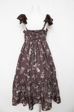 画像2: axes femme / トゥシューズ柄リボン付ワンピース F 茶 Y-26-03-13-080-AX-OP-SZ-ZY (2)