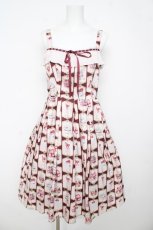 画像1: axes femme POETIQUE / ボンボンシュクレキャミワンピース M ワイン Y-26-03-13-082-AX-OP-SZ-ZY (1)