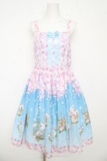 画像1: axes femme kawaii / ブルーミングガーデンジャンパースカート M サックス Y-26-03-13-084-AX-OP-SZ-ZY (1)