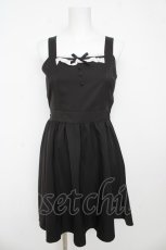 画像1: axes femme kawaii / バックリボンジャンパースカート M 黒 Y-26-03-13-088-AX-OP-SZ-ZY (1)