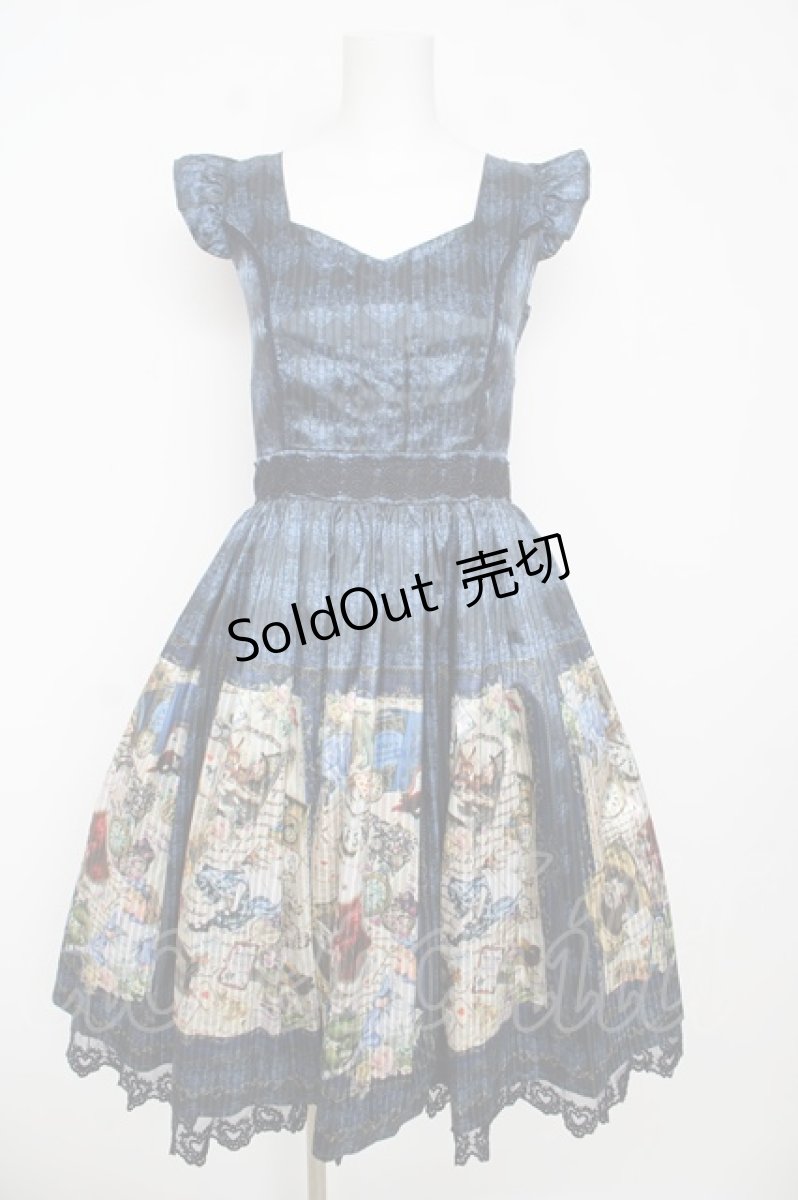 画像1: axes femme kawaii / ヘイメルアリスフレームワンピース M 紺 Y-26-03-13-089-AX-OP-SZ-ZY (1)