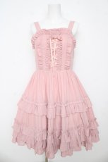 画像1: Chalmiere / レースアップフリルジャンスカ M ピンク Y-26-03-13-093-LO-OP-SZ-ZY (1)