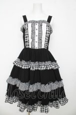 画像1: axes femme kawaii / カントリーチェックジャンスカ M 黒 Y-26-03-13-094-AX-OP-SZ-ZY (1)