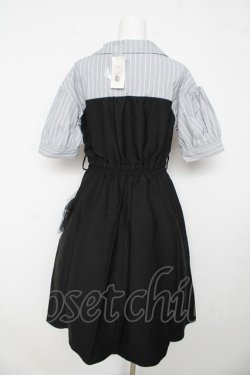 画像2: axes femme / シャツカラードッキングワンピース F 黒 Y-26-03-13-095-AX-OP-SZ-ZY