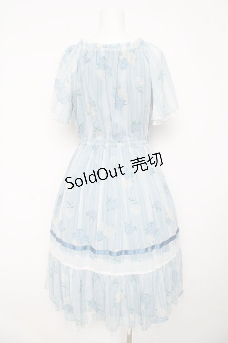 画像2: axes femme / 紫陽花シフォンワンピース M サックス Y-26-03-13-098-AX-OP-SZ-ZY (2)