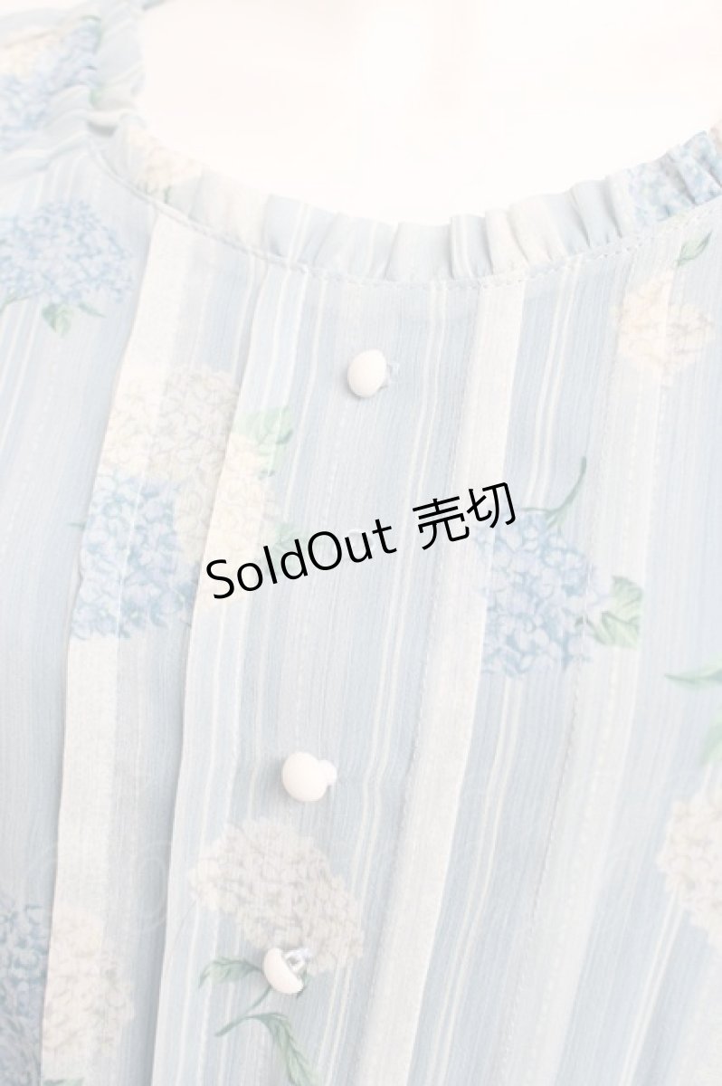 画像3: axes femme / 紫陽花シフォンワンピース M サックス Y-26-03-13-098-AX-OP-SZ-ZY (3)