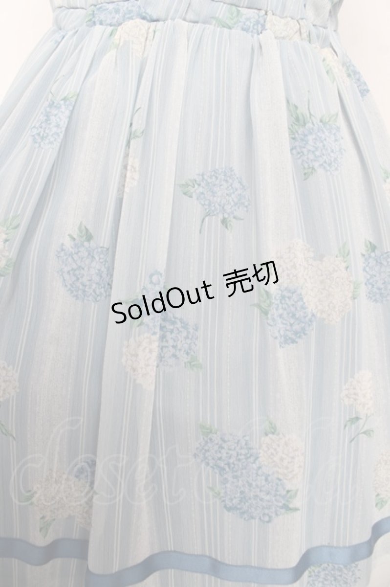 画像4: axes femme / 紫陽花シフォンワンピース M サックス Y-26-03-13-098-AX-OP-SZ-ZY (4)