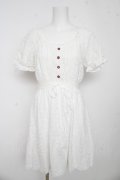 axes femme POETIQUE / 【柴田あやなさんコラボ】コットンレースワンピース M 白 Y-26-03-13-099-AX-OP-SZ-ZY