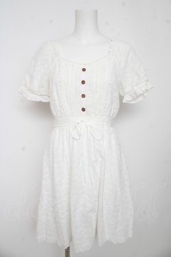 画像1: axes femme POETIQUE / 【柴田あやなさんコラボ】コットンレースワンピース M 白 Y-26-03-13-099-AX-OP-SZ-ZY